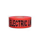 Swanson BTND3100RBEL4 3-Inch by 1000-Feet 4-MIL Non-Detectable Tape with Caution Buried Electric Line Below Red/Black Print