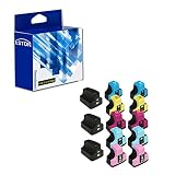 ESTON #02 Remanufactured Ink Cartridge Replacement for HP 02XL 02 Ink Cartridge Use for PhotoSmart C7280 C6280 C5180 C6180 D7360 D7460 8250 C7200 ( 13-Pack )(Black/Cyan/Magenta/Yellow/Light Cyan/Light Magenta)