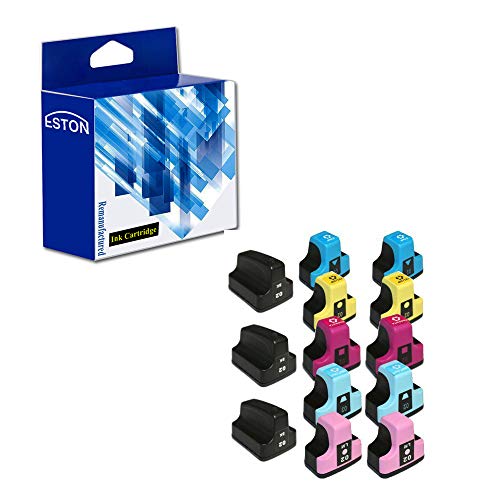 ESTON #02 Remanufactured Ink Cartridge Replacement for HP 02XL 02 Ink Cartridge Use for PhotoSmart C7280 C6280 C5180 C6180 D7360 D7460 8250 C7200 ( 13-Pack )(Black/Cyan/Magenta/Yellow/Light Cyan/Light Magenta)