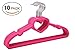 LUXEHOME Non-Slip ABS Environmental Flocking Velvet Hangers,Love Shape,Space Saving, Perfect for Kids/Adult Clothes,Set of 10 (Pink)