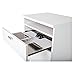South Shore Reevo 2-Drawer Nightstand, Pure White with Matte Nickel Handles