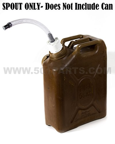 Scepter Military Fuel and Jerry Can Spout - 3/4 Inch Diameter Hose with Filter- Fuels Gasoline Cars, Trucks, Equipment