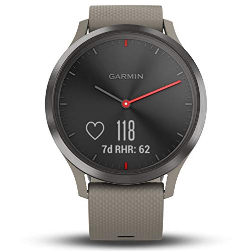[- Garmin vívomove HR Sport Fitness-Tracker - im klassischen Uhrendesign, OLED Touchdisplay,