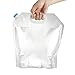 Pack4Life 4 Count Water Storage Container 5 litres Collapsible Water Bag, BPA Free Plastic Water Carrier for Sport Camping Riding Hiking (4 Pack)