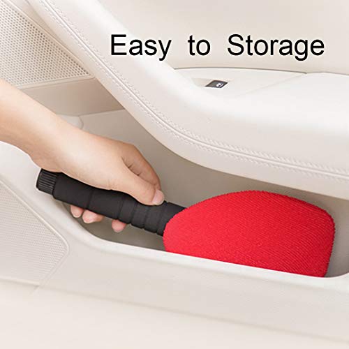 Aebitsry Windshield Cleaner Tool,Car Window Windshields Washing Brush, Wonder Cleaning Inside Interior Auto Glass Wiper Kit with Extendable Handle, 2PCS Washable and Reusable Pads