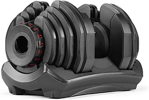 MHOME 90 lbs Adjustable Dumbbell, Fitness Dumbbells Set 10 to 90 lbs Weights for Weight Workout and 