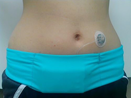 Diabetic Insulin Pump Belts/bands - No Velcro Closure in Pocket, Small, Turquoise