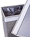 BIRDROCK HOME Laundry Hamper with Lid | Removable Bags for Sorting Clothes | Sectioned Laundry Basket for Bedroom & Bathroom | Collapsible Storage Bin with Cover | Single, Grey