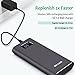 USB C Power Bank 24000 Triple Qualcomm Quick Charge 3.0 Portable Charger, MRCOOL 24000mAh Input & Output USB Type C Battery Pack for Nintendo Switch, MacBook, Galaxy S8 and More - Grey