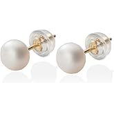 Genuine Pearl Stud Earrings For Women Freshwater Pearl Earrings Ladies' Elegant Jewelry