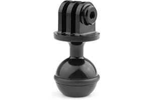 1 Inch Ball Joint Adapter for Diving Action Cameras, Aluminium Alloy Underwater Photography Light Holder with Double Socket C