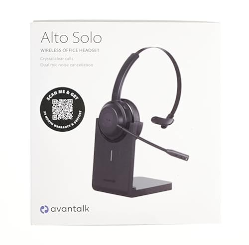 Avantalk Alto Solo Wireless Headset with Mic for Work with