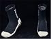 KEESOX Non Slipping Soccer Socks Cotton Anti Slip Football Socks Skidproof Sport Socks with Anti Skid Rubber Outside Adults Mid-Calf Trusox Style (Black)