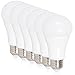 Maxxima LED A19-800 Lumens 60 Watt Equivalent Light Bulb Set - 5000K Daylight/Cool White Light, Energy Efficient 10 Watts, E26 Base, Non-Dimmable, for Bathrooms, Lamps, and Living Rooms - 6 Pack
