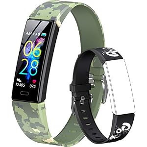 GOGUM Slim Fitness Tracker with Replacement Band for Kids Girls Boys Teens Age 5-16,Heart Rate Monitor，Activity Tracker…