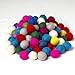 Feltfriend 100 Pieces Pure Wool Felt Balls, Wool Beads, Pom Poms, Garland, Diameter 20 mm / 0.78 Inch (Assorted Colors)