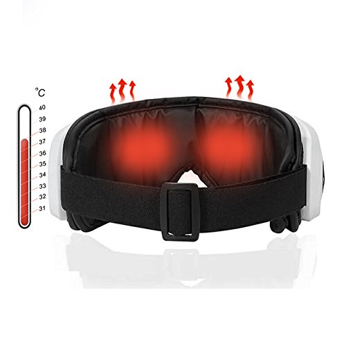 Eye Massager,MLAY Wireless Digital Eye Massager with Air Pressure, Heat Compression, Vibration Massage and Music for Dry Eye Relax Vision Care Eyestrain Stress Relief