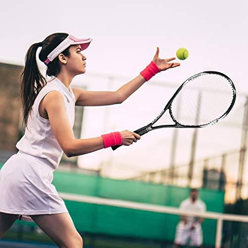 oppum Adult Carbon Fiber Tennis Racket, Super Light Weight Tennis Racquets Shock-Proof and Throw-Proof,Include Tennis Bag Tennis Overgrip (New T80 -(Black), 4 3/8)