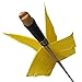 PG1ARCHERY Archery Target Flu-Flu Arrows, 6 Pack Traditional Wooden Arrow 4 Feathers Fletching for Practice Targeting Hunting Yellow