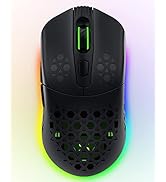 Black Shark Gaming Mouse, Honeycomb Wireless Gaming Mouse, 6 Programmed Buttons, 10K DPI, Recharg...