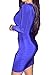 VOGRACE Womens Deep V Neck Ruched Slit Bodycon Bandage Clubwear Party Mini Dress
