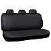 BDK OS-409-CC-A_am Black & Charcoal Synthetic Leather Seat Covers for Car SUV Van - Affordable PU Vinyle Replacement Covers