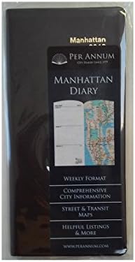 Per Annum Inc. Manhattan Diary 2018 Gilded Edges Simulated Leather Cover (Black)