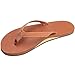 Rainbow Sandals Women's Single Layer Premier Leather Narrow Strap, Tan/Brown, Ladies Medium / 6.5-7.5 B(M) US