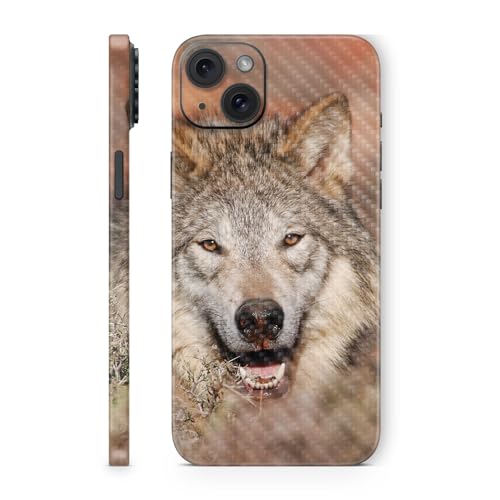 MightySkins Carbon Fiber Skin Compatible with Apple iPhone 15 Plus Full Wrap -…