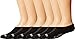 Converse Men's Cut-for-Chucks Poly-Rich Half-Cushion No-Show All-Star Logo on Sole Matching Color Toe Stripe 6-Pair Pack Black Men's Shoe Size 6-12