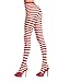 Red and White Striped Tights Candy Cane Elf Tights Christmas Pantyhose Stockings for Women - Standard Size