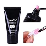 1 Pc Nail Builder Gel Quick Building Nail Tips Finger Extension Poly Glue Gel Nail Art UV LED Builder Gel Nail Enhancement Tool (Clear)