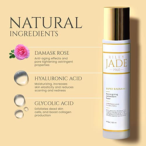 Riley Jade 1960 Hyaluronic Acid + Glycolic Acid Deep Hydration Facial Toner, Antioxidant Face
