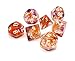 Polyhedral Dice Sets DND Game Dice for Dungeons Dragons(D&D) Role Playing Game(RPG) MTG Pathfinder Table Game Board Games Dice Flowing Series Double Color Transparent Dice (Purple-Orange)