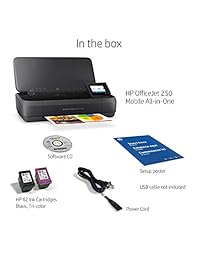 Impresora móvil todo en uno HP Officejet 250 (cz992 a), Negro