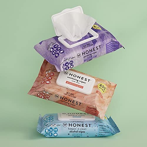 The Honest Company Sanitizing Alcohol Wipes, Unscented, 50 Count (Pack