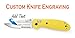 Custom Laser Engraved Benchmade Mini-Griptilian Mod Drop Point Combo Edge, Yellow Knife 556S-YEL