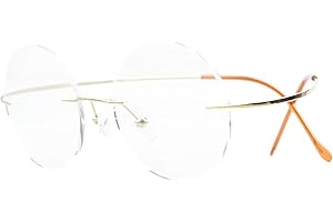 Eyekepper Titanium Rimless Round Eyeglasses 48mm Circle Optical Frame