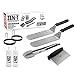 Zen-T - 8 Piece Grill Griddle BBQ Tool Kit - Heavy Duty Professional Grade Stainless Steel BBQ Tools - Perfect Grilling Utensils for All Your Grilling Needs – Outdoor and Indoor BBQ (Black)
