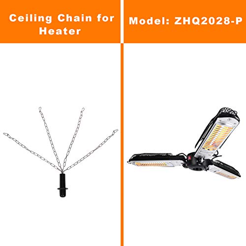 Star Patio Parasol Electric Patio Heater Ceiling Chain, Folding Umbrella Electric Patio Space Heater Ceiling Chain, Hanging Chain, Outdoor/Indoor, ZHQ2028-P Ceiling Chain