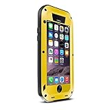 Love Mei Shockproof Waterproof Dust/Dirt/Snow Proof Aluminum Metal Gorilla Glass Protection Case Cover for Apple iPhone 6 Plus 5.5