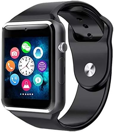 TIRUMI A1 Bluetooth Smart Watch with Camera and Sim Card Support with Apps Like Facebook and Whatsapp for All 3G & 4G Android/iOS Smartphones (Black)