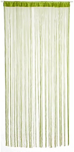 100x200cm Door String Curtain Thread Fringe Window Panel Room Divider Cute Strip Tassel for Wedding Coffee House Restaurant Parts Green