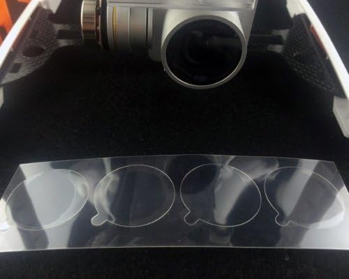 Justo FPV High Transmittance Transparent PET Lens Film Protector 4 Pcs for DJI Phantom 3 Advanced / Professional Quadcopter Camera