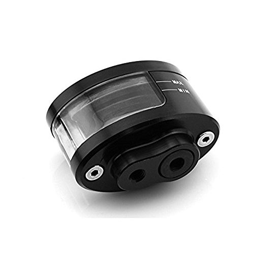 PerfecTech Motorcycle Accessories Racing CNC Billet Front Master Cylinder Brake Fluid Oil Reservoir Tank Bracket Cup Universal for YZF R6 R1 FZ1 Z1000 Z750 ZX(Black) - Thumbnail 4
