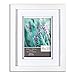 Gallery Solutions 8x10 White Wood Frame with Double White Mat for 5x7 Image