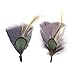 ZUCKER Feather (TM) - Pheasant-Turkey-Hackle Feather Hat Trims Charcoal/Natural