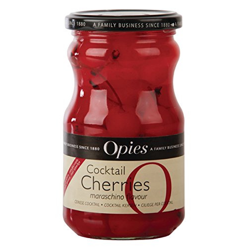 Opies Red Marachino Cocktail Cherries with Stem 225g Jar Marachino