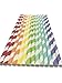100 Pack Colored Striped Paper Straws, Disposable Assorted 7 Colors Rainbow and White Striped Straws for Christmas, Party Table Decoration, Cake Pop Sticks, Wedding, Festival Holidays