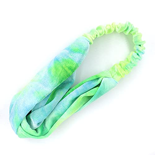 Set of 6 Women\'s Yoga Sport Athletic Headband for Running Sports Travel Fitness Elastic Cross Wicking Workout Non Slip Lightweight Multi Velvet Headbands Headscarf fits All Men & Women (Gradient D)